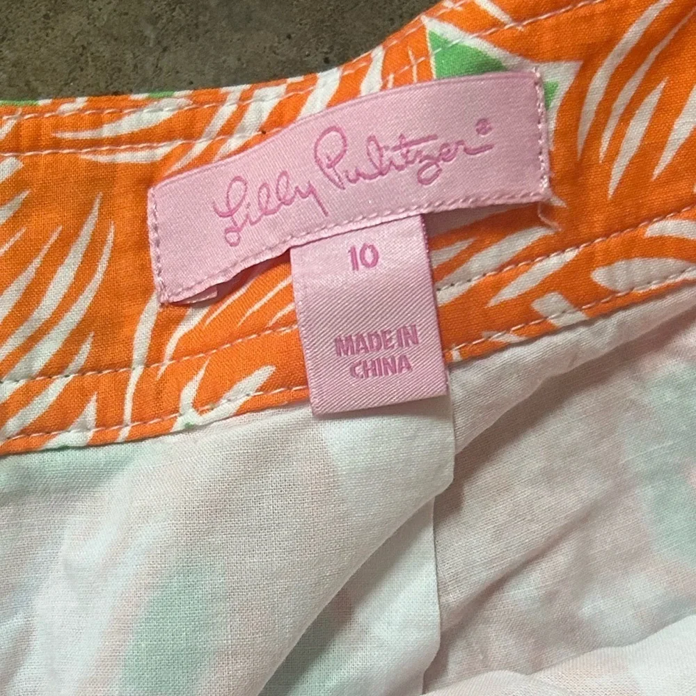 Lilly Pulitzer Fayette Avocado Green Crush Cotton Lawn Skirt 10 - Picture 4 of 5